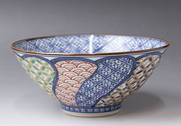 Kyoyaki handpainted rice bowl