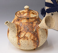 Japanese pottery - Mogake teapot by Konishi Yohei