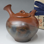 Japanese pottery - Tankasai teapot by Konishi Yohei